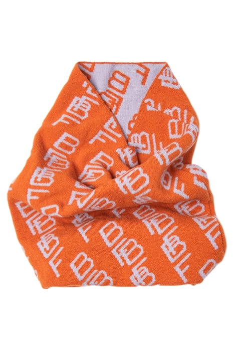 JACQUARD LOGO SNOOD ORANGE WOOL ORANGE 2