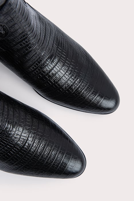 MELVIN BLACK CROCO LIZARD LEATHER BLACK 4