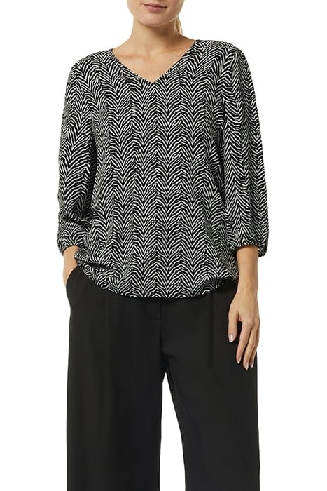 COMMA BLOUSES GREY/BLACK 1