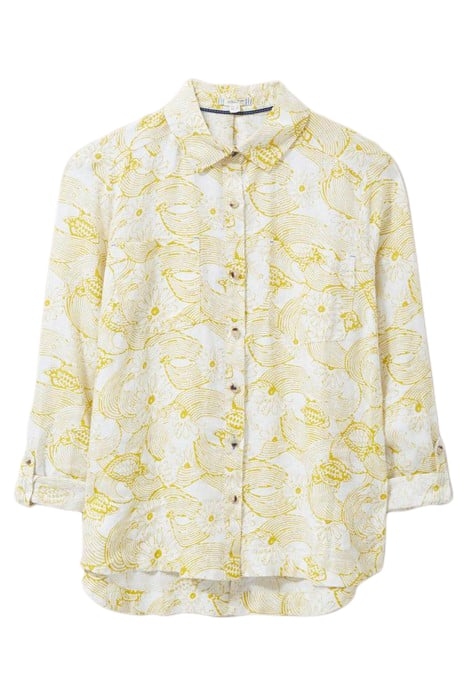 LAYLA LINEN SHIRT WHITE MULTI 2