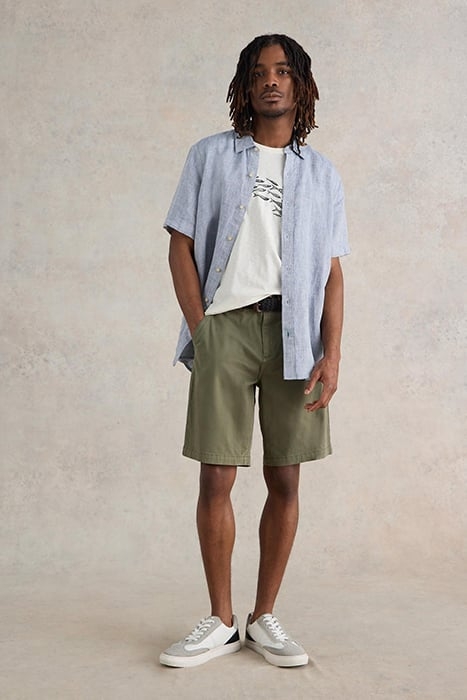 PEMBROKE SS LINEN SHIRT CHAMBRAY BLUE 2