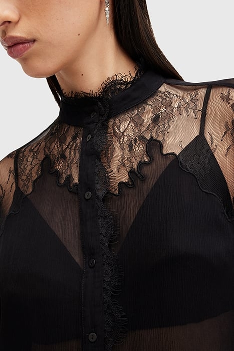 RORY LACE SHIRT BLACK 7