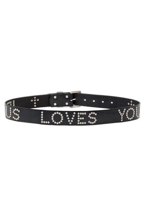 JESUS LOVES BELT BLACK/ANTQ NICKEL 4