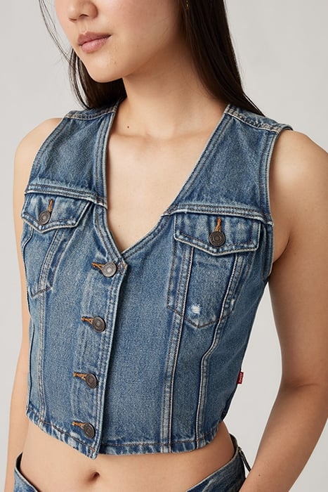 DENIM WAISTCOAT IN BLUE DENIM 4