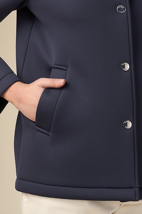 SHORT SCUBA FABRIC COAT BLUE 4