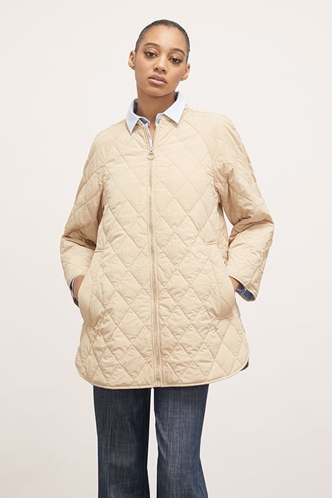 QUILTED JACKET WITH CONTRASTING LINING NATURAL 2