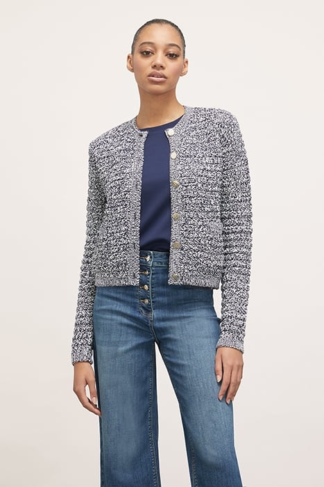 SHORT KNITTED CARDIGAN WHITE 4