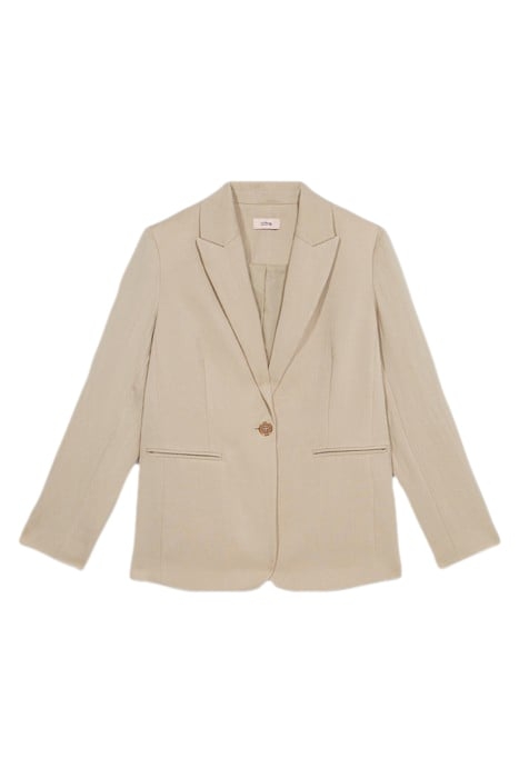 TENCEL-BLEND BLAZER NATURAL 4