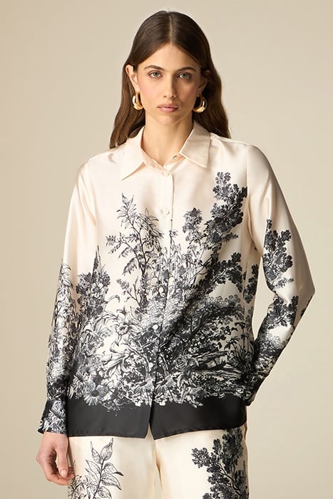 PATTERNED SATIN SHIRT WHITE 1