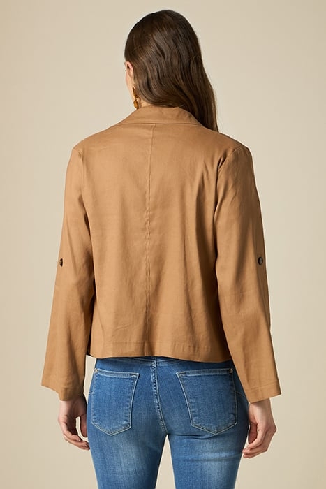 SHORT LINEN BLEND JACKET NATURAL 2