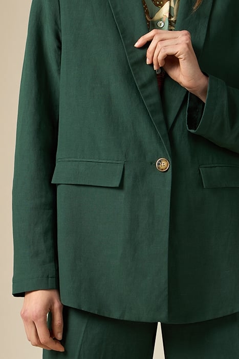 LINEN BLEND BLAZER GREEN 4