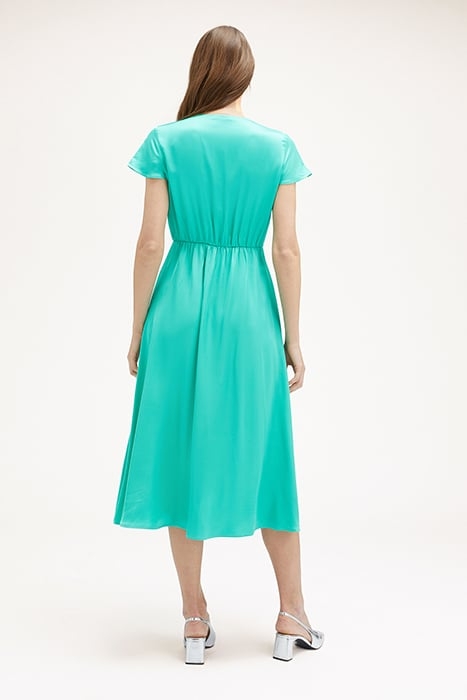 SATIN MIDI DRESS GREEN 2