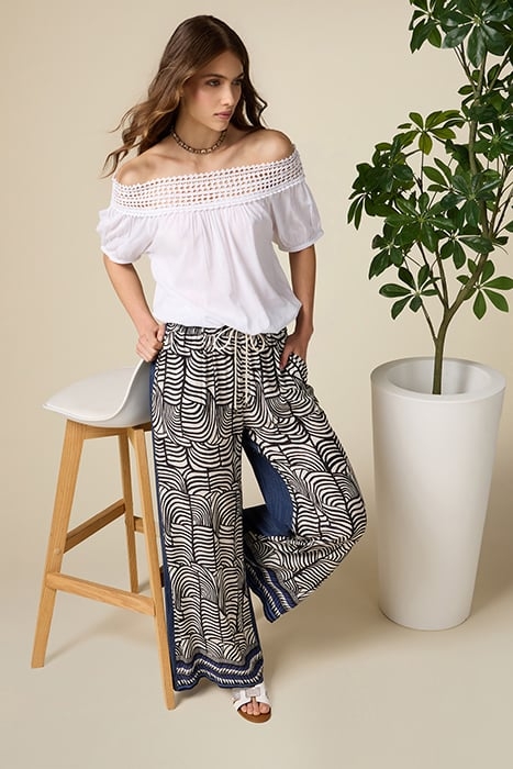 DUAL FABRIC TROUSERS WHITE 2