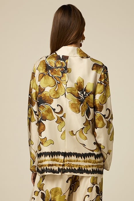 PATTERNED VISCOSE SATIN JACKET NATURAL 2