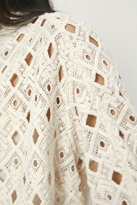 AFIRA SCULPED LACE JACKET BUTTER CREAM 7