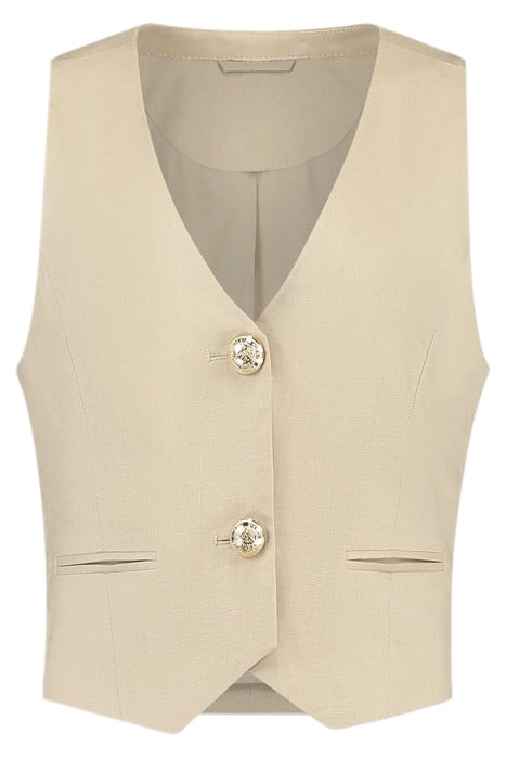 ZAYNE WAISTCOAT TAUPE 1