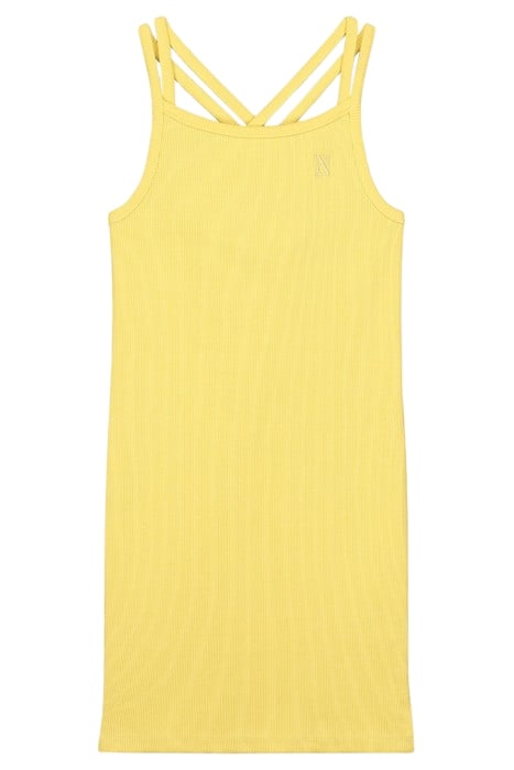 RIB DRESS SOFT YELLOW 1