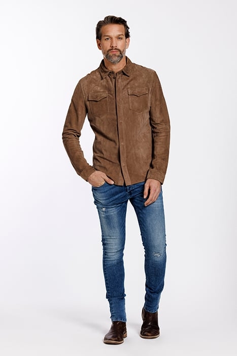 ROBERT OVERSHIRT DARK TAUPE 1
