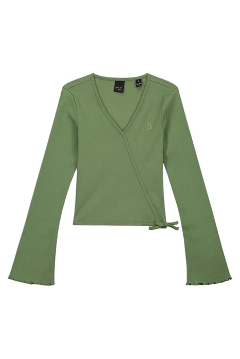 LETTUCE V-NECK FERN GREEN 1