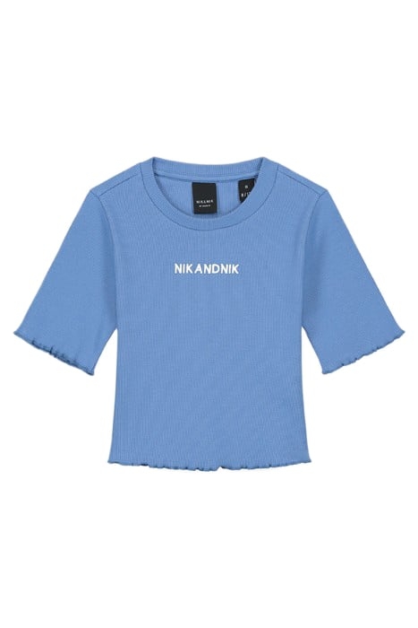 LETTUCE RIB SHIRT MEDIUM BLUE 1