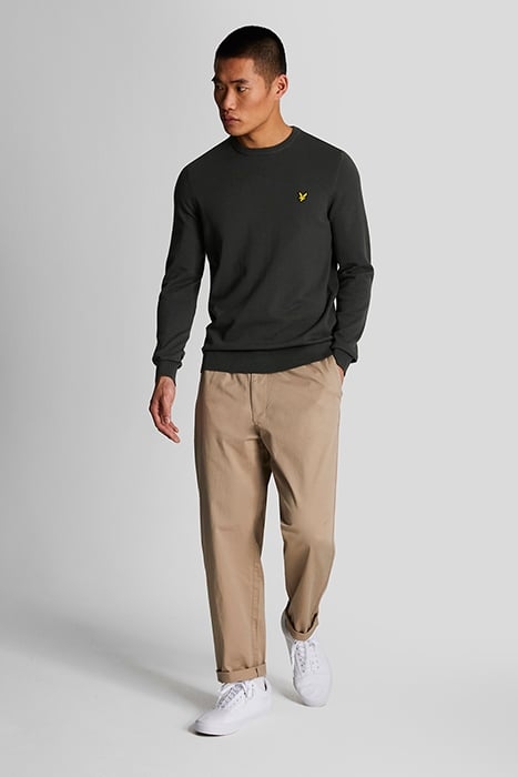 COTTON CREW NECK JUMPER GUNMETAL 3