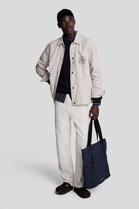 GRID KNIT CREW NECK JUMPER DARK NAVY 5