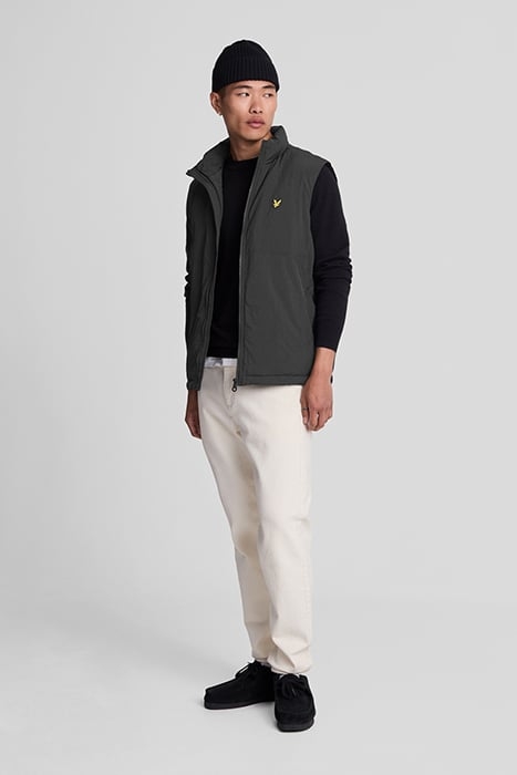 COTTON MERINO CREW NECK JUMPER JET BLACK 4