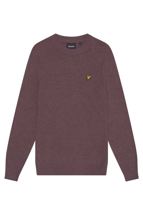 LAMBSWOOL BLEND CREW NECK JUMPER HIGHLAND MAUVE MARL 3