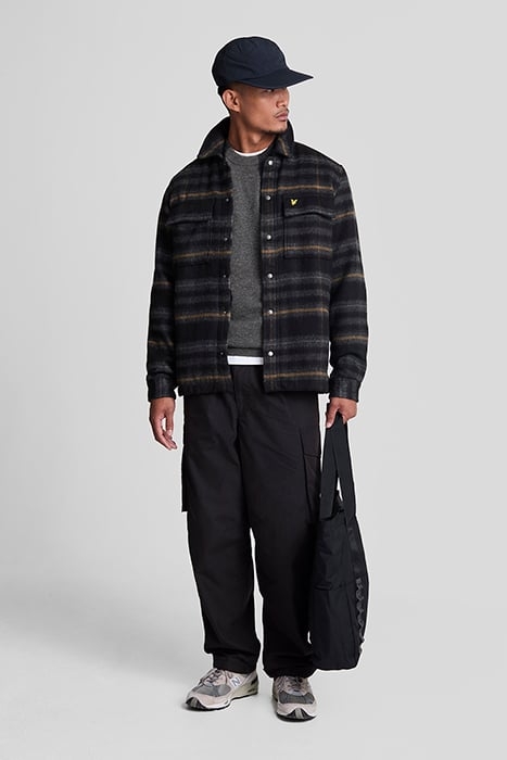 LAMBSWOOL BLEND CREW NECK JUMPER CHARCOAL MARL 5