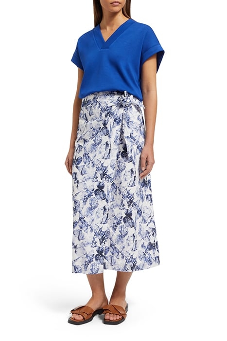 PRINTED MIDI-LENGTH SARONG SHELL BATIK BLUE 3