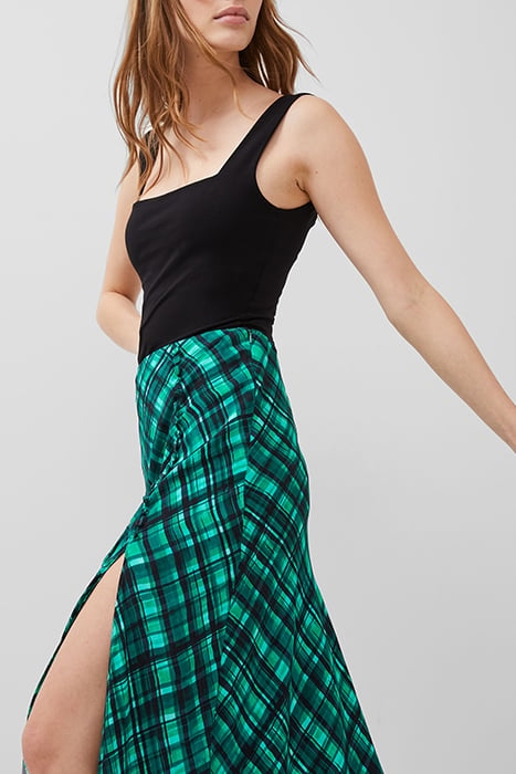 DANI CHECK DELPHINE SKIRT JELLY BEAN/FOREST 3