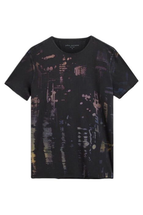 SS RAW EDGE TEE - CITY LIGHTS CHARCOAL 2