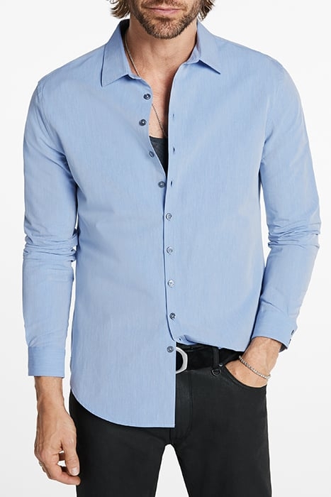 MULTI BUTTON SLIM FIT SHIRT FROST BLUE 1