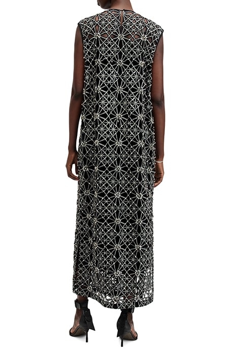 ILIANA MAX EMB DRESS BLACK/SILVER 2