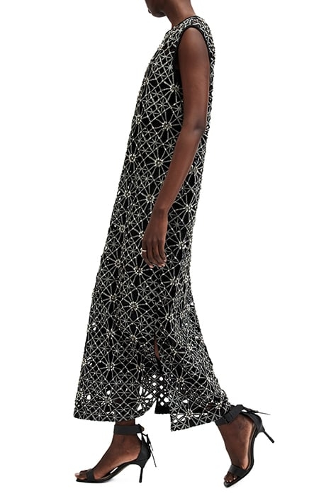 ILIANA MAX EMB DRESS BLACK/SILVER 4