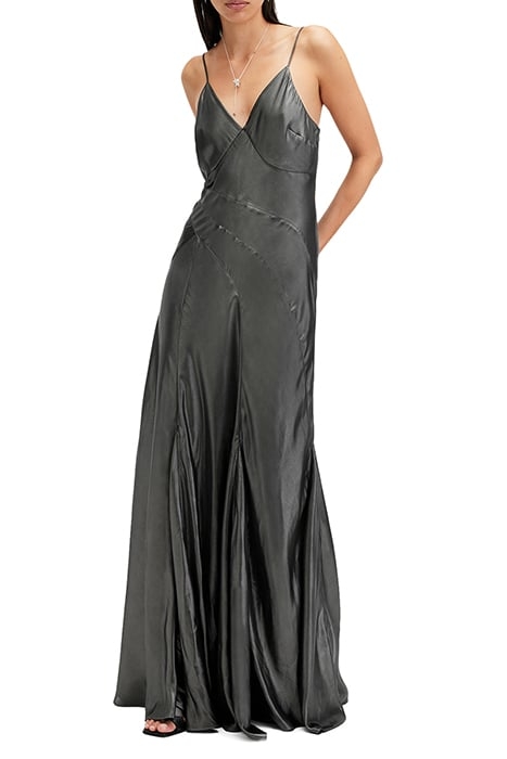 LILI MAXI DRESS METALLIC GREY 1