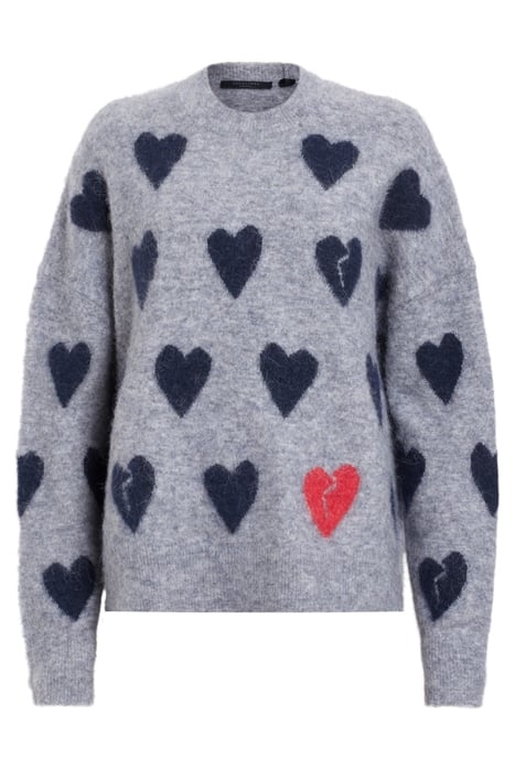AMORA JUMPER GREY MARL/INK BLUE 4