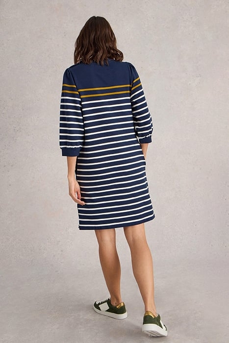 AMY STRIPE DRESS NAVY MULTI 2
