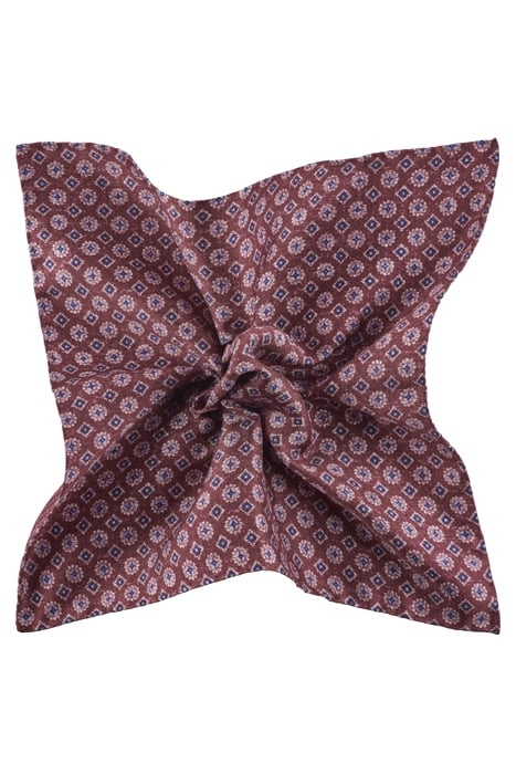 DARK RED DOUBLE-SIDED POCKET SQUARE 1