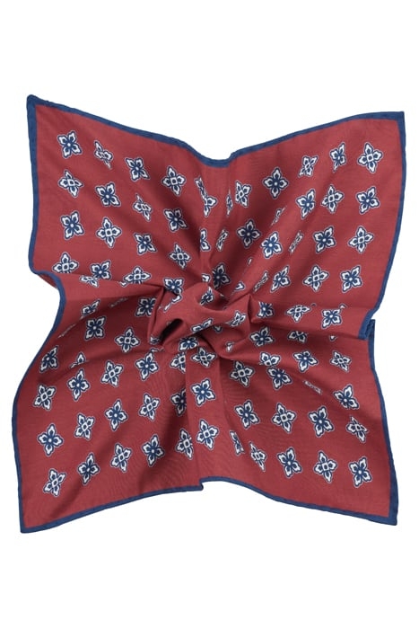 DARK RED FLOWERS POCKET SQUARE 1