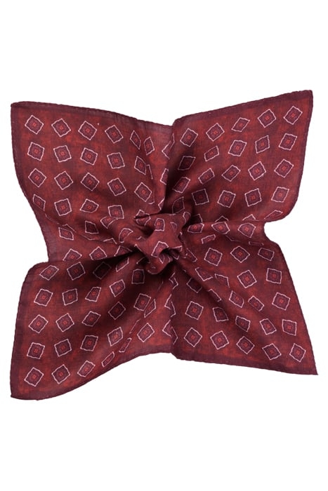 DARK RED GRAPHIC POCKET SQUARE 1