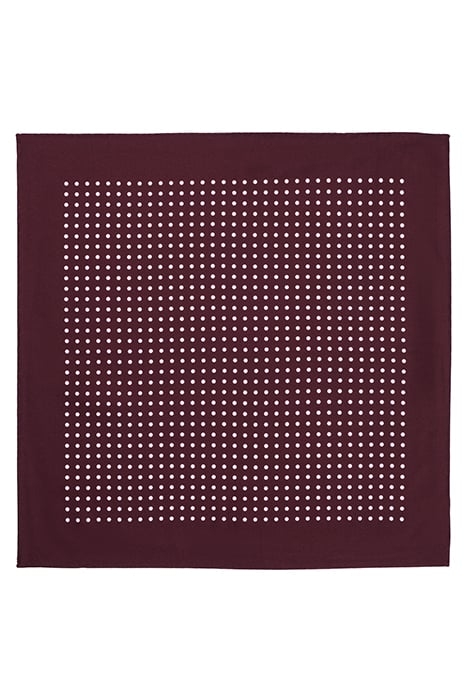 DARK RED DOTS POCKET SQUARE 2