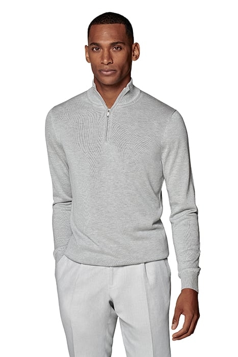 LIGHT GREY HALF ZIP 1