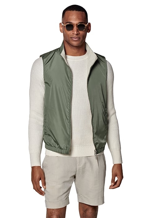 MID GREEN & SAND REVERSIBLE REVERSIBLE VEST 1