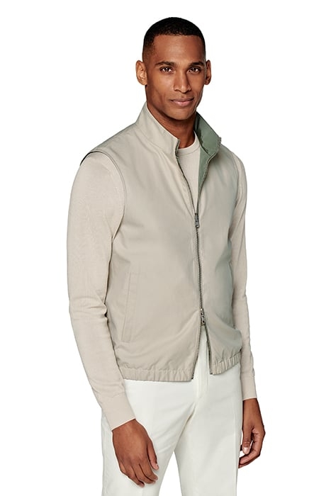 MID GREEN & SAND REVERSIBLE REVERSIBLE VEST 7