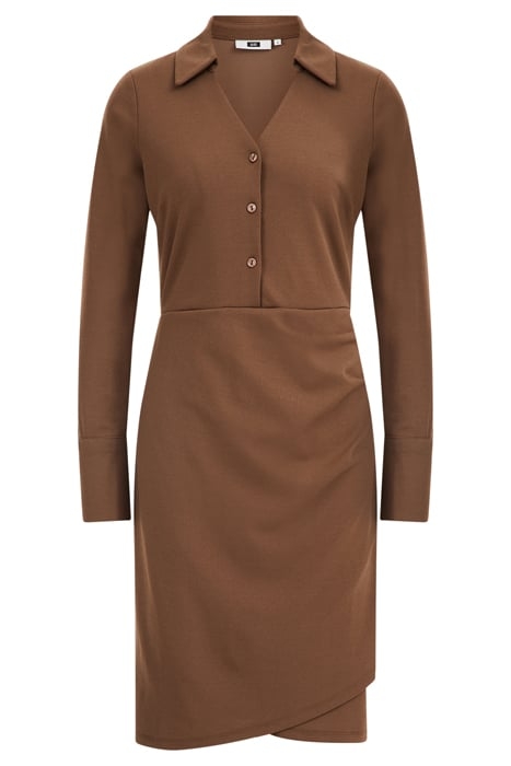 DRESS MID LENGTH DARK BROWN 3