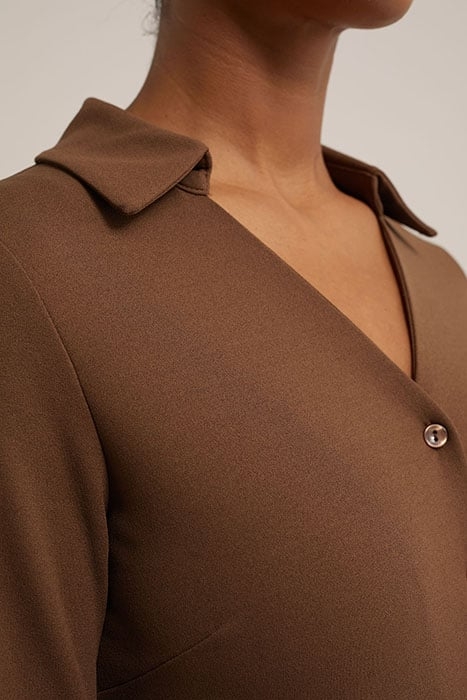 DRESS MID LENGTH DARK BROWN 5