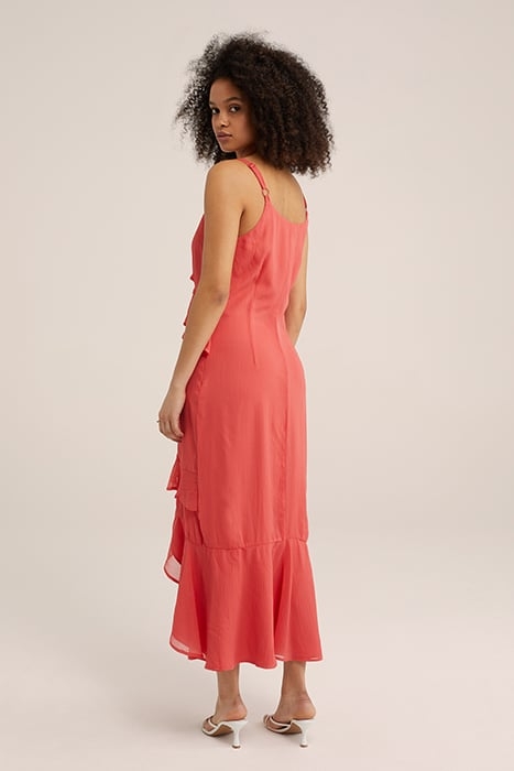 DRESS MID LENGTH CORAL PINK 2