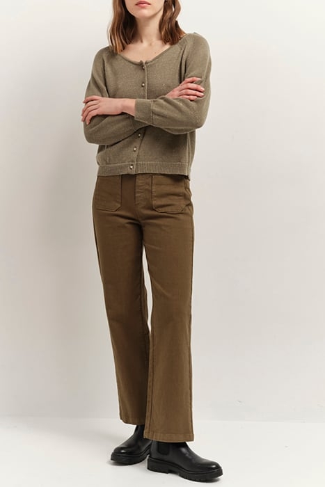 TASTE - VETIVER CARDIGAN, LUREX KNIT, BOAT NECK 3