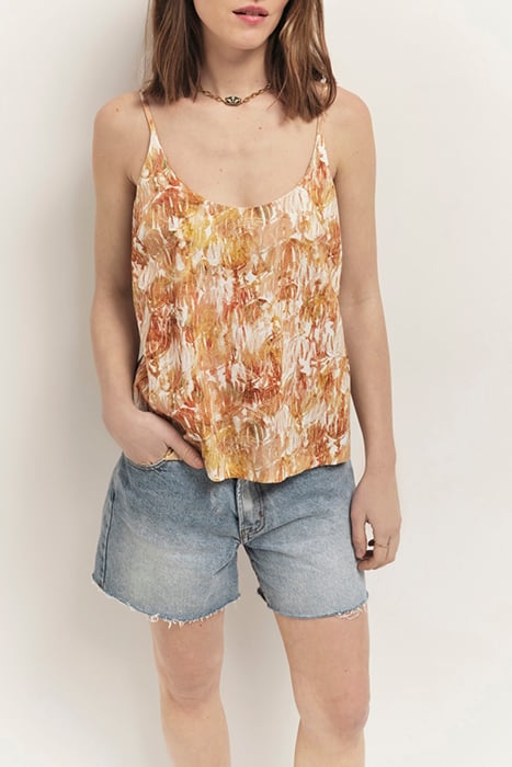 CARA - CINNAMON TOP WITH SAHARA DANCE PRINT 1